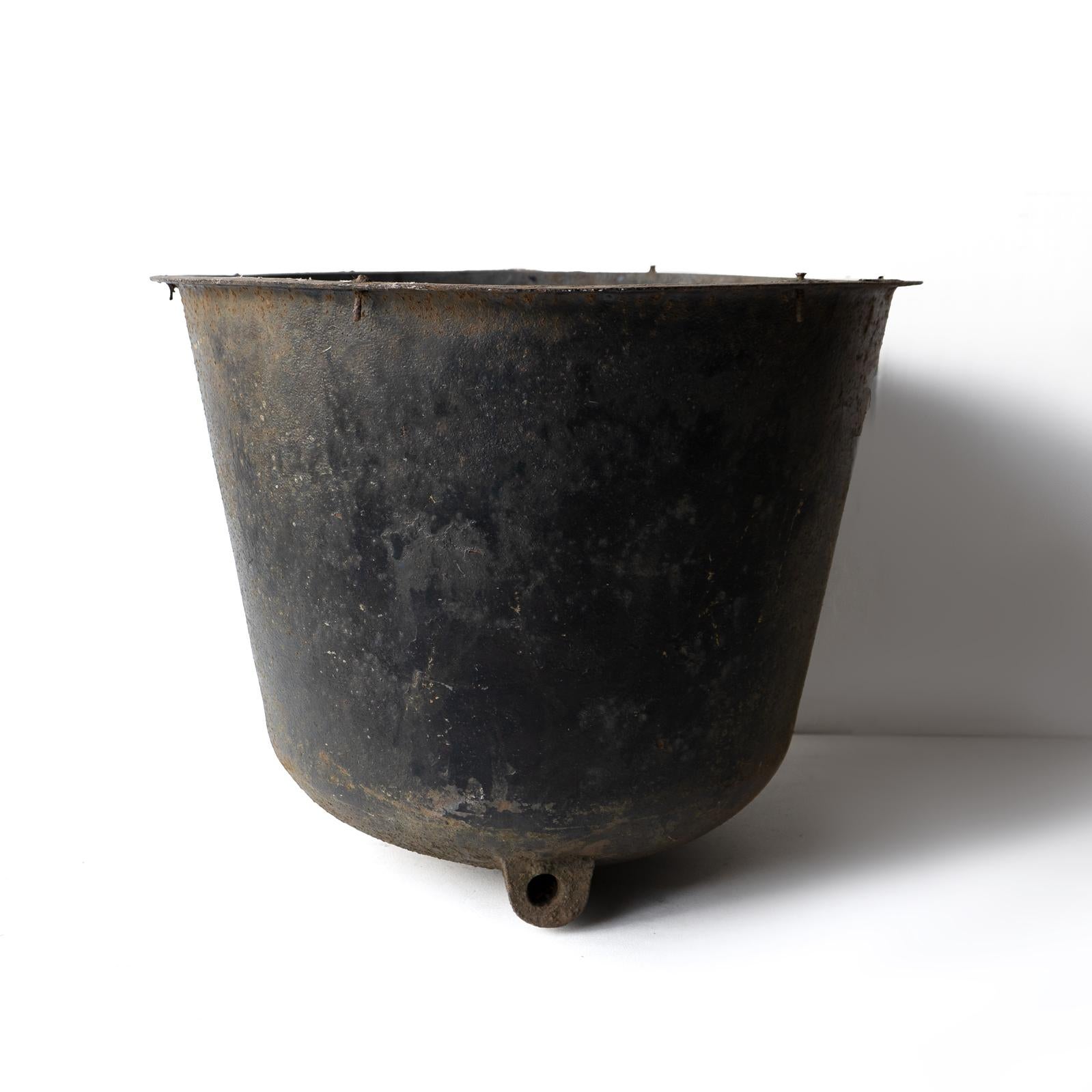 LARGE PLANTER 

Originally coming from a large country house in West Wales it would have been used for either laundry or as a large cauldron in the kitchens. 

Dating from the late 19th Century to the early 20th Century period, circa 1900. 

The