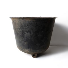 Large Antique Cast Iron Cauldron Pot Garden Planter Late 19th/Early 20th Century