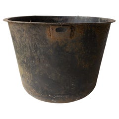 Large Used Cast Iron Cauldron Pot Garden Planter Late 19th/Early 20th Century