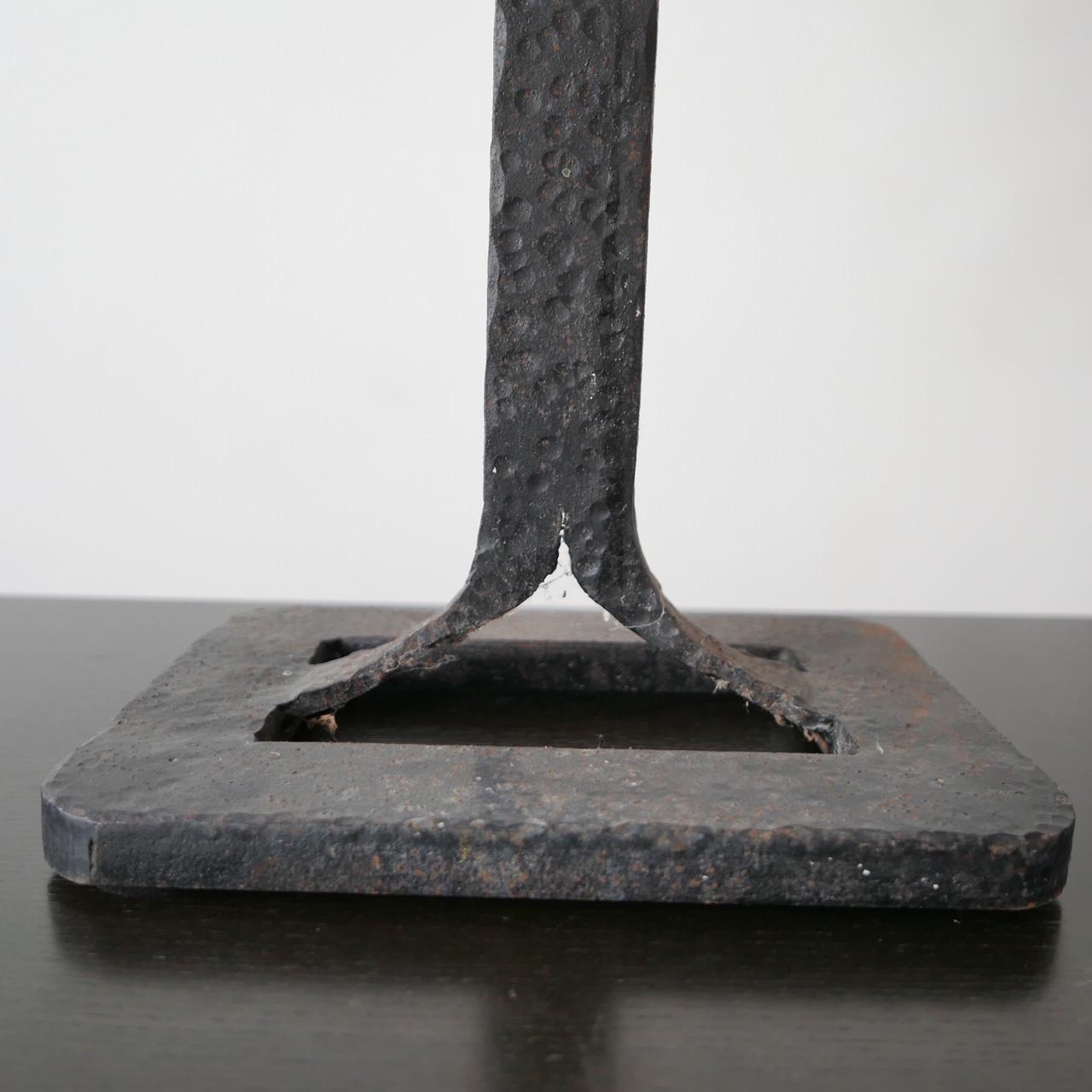 Large Antique Cast Iron Swedish Four Arm Candlestick For Sale 1