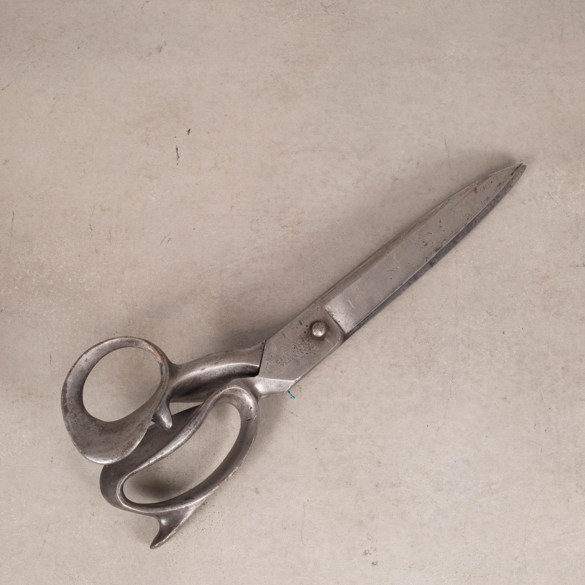 Industrial Large Antique Cast Iron Upholstery Shears c.1920