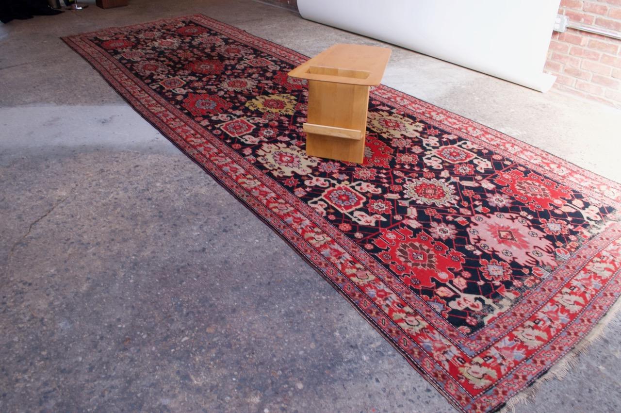 Hand-Knotted Large Antique Caucasian Karabagh Carpet / Runner For Sale