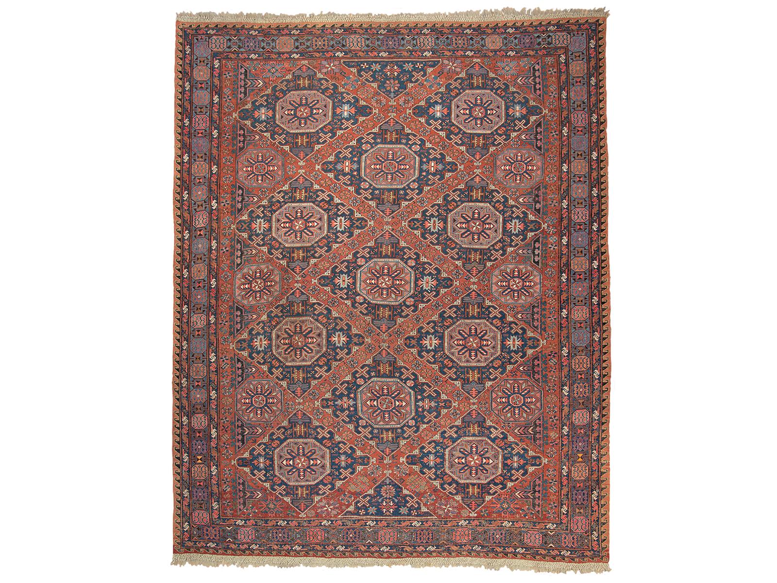 Großer antiker kaukasischer „Sumak“-Teppich (DK-125-4) im Angebot