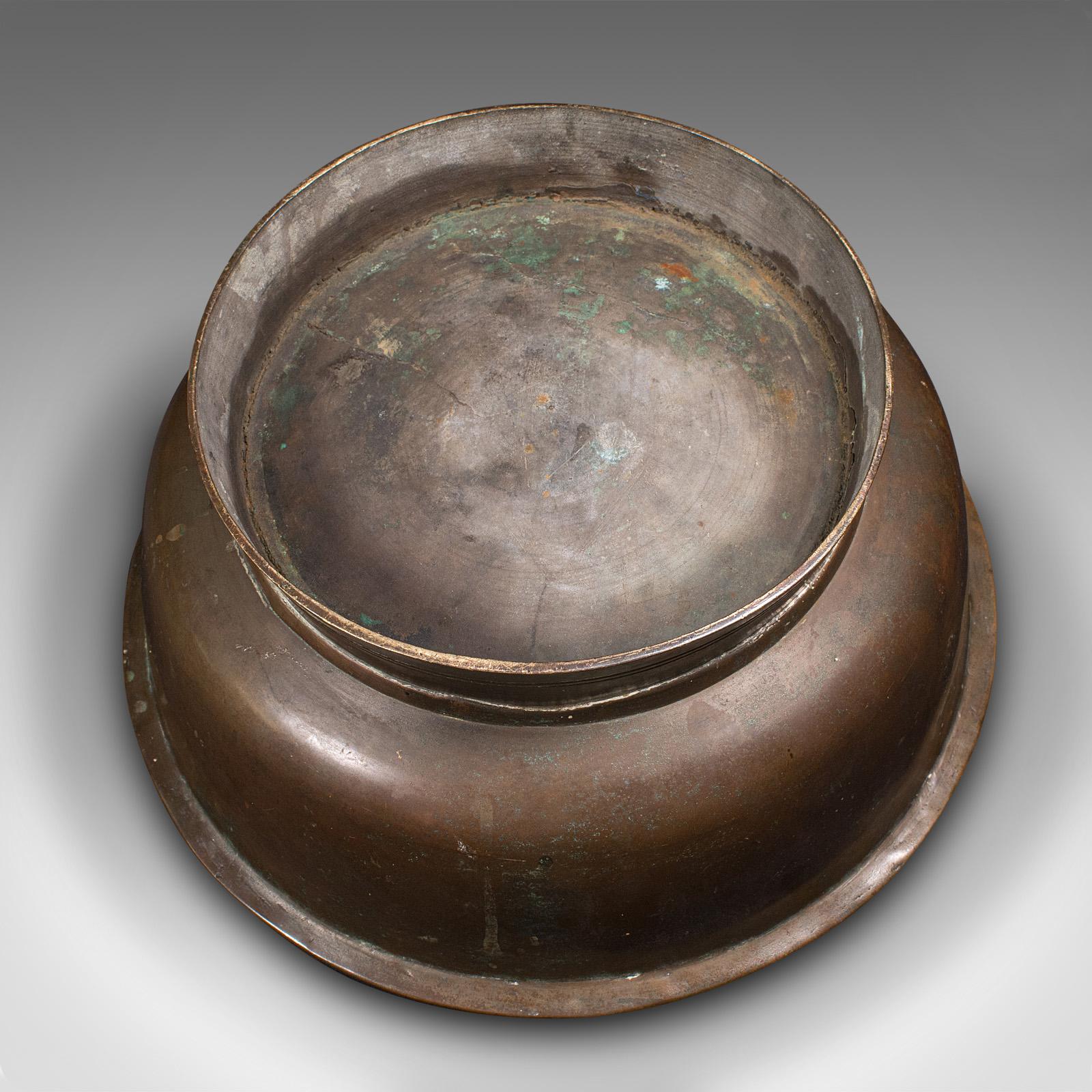 Large Antique Censer, Japanese, Bronze, Serving Bowl, Dish, Victorian, Meiji For Sale 3