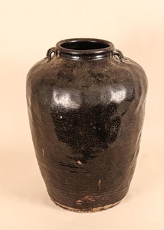 Large Antique Ceramic Jar from South India