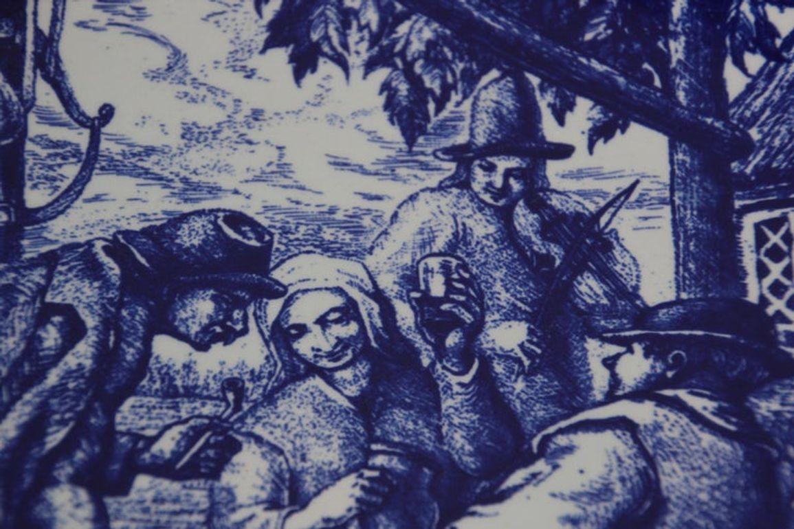 Néerlandais Grand chargeur hollandais de Delft bleu et blanc des années 1940 en vente
