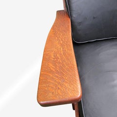 SIGNED ANTIQUE Charles LIMBERT Lounge/Arm CHAIR  Stickley era- W4982