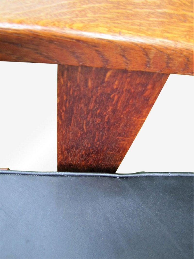 Arts and Crafts Grande chaise longue/à accoudoir ancienne Charles Limbert - W4982 en vente