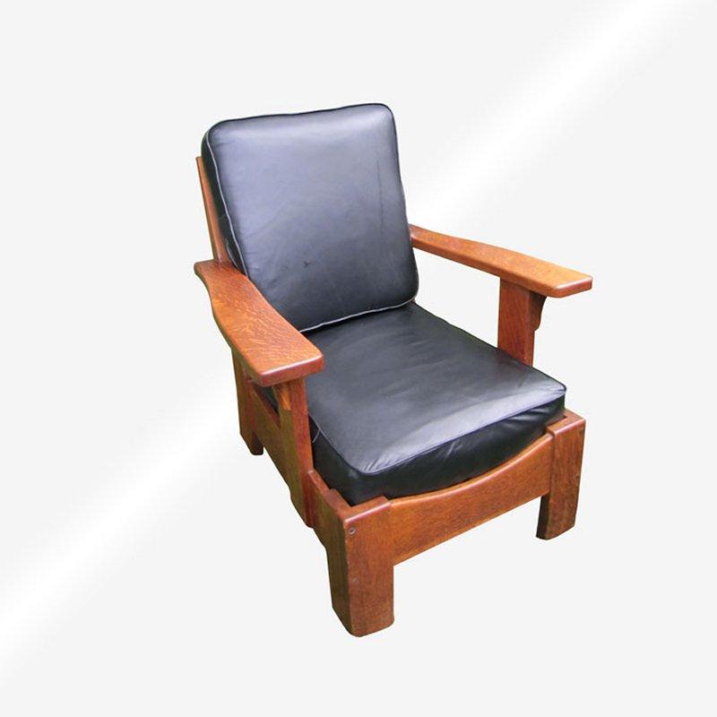 Grande chaise longue/à accoudoir ancienne Charles Limbert - W4982 en vente 2