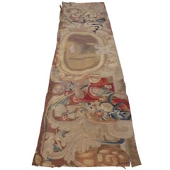 Large Antique Cherub Aubusson Tapestry Fragment