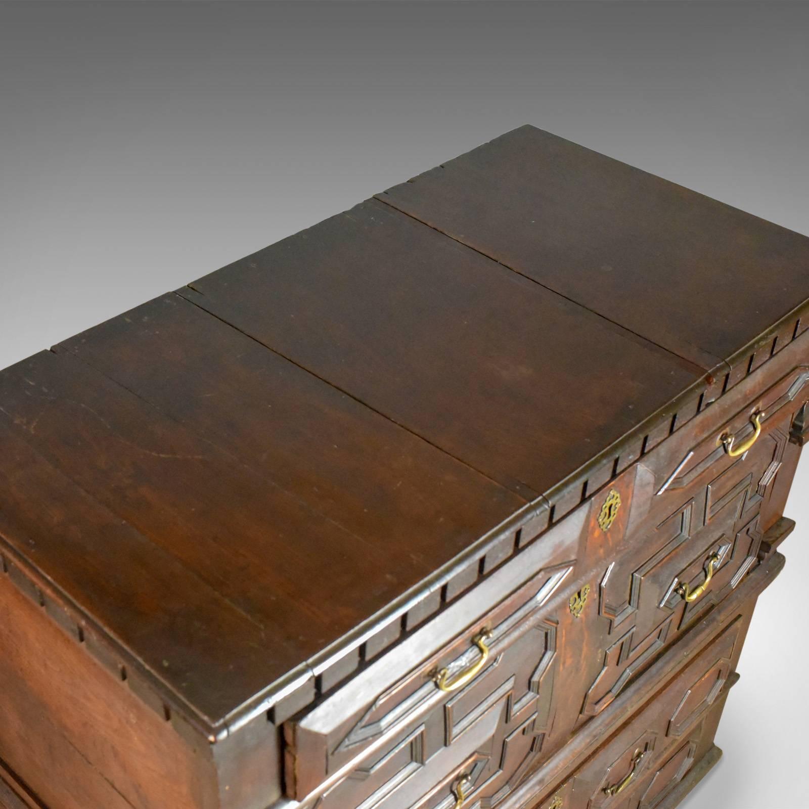 english oak chest of drawers