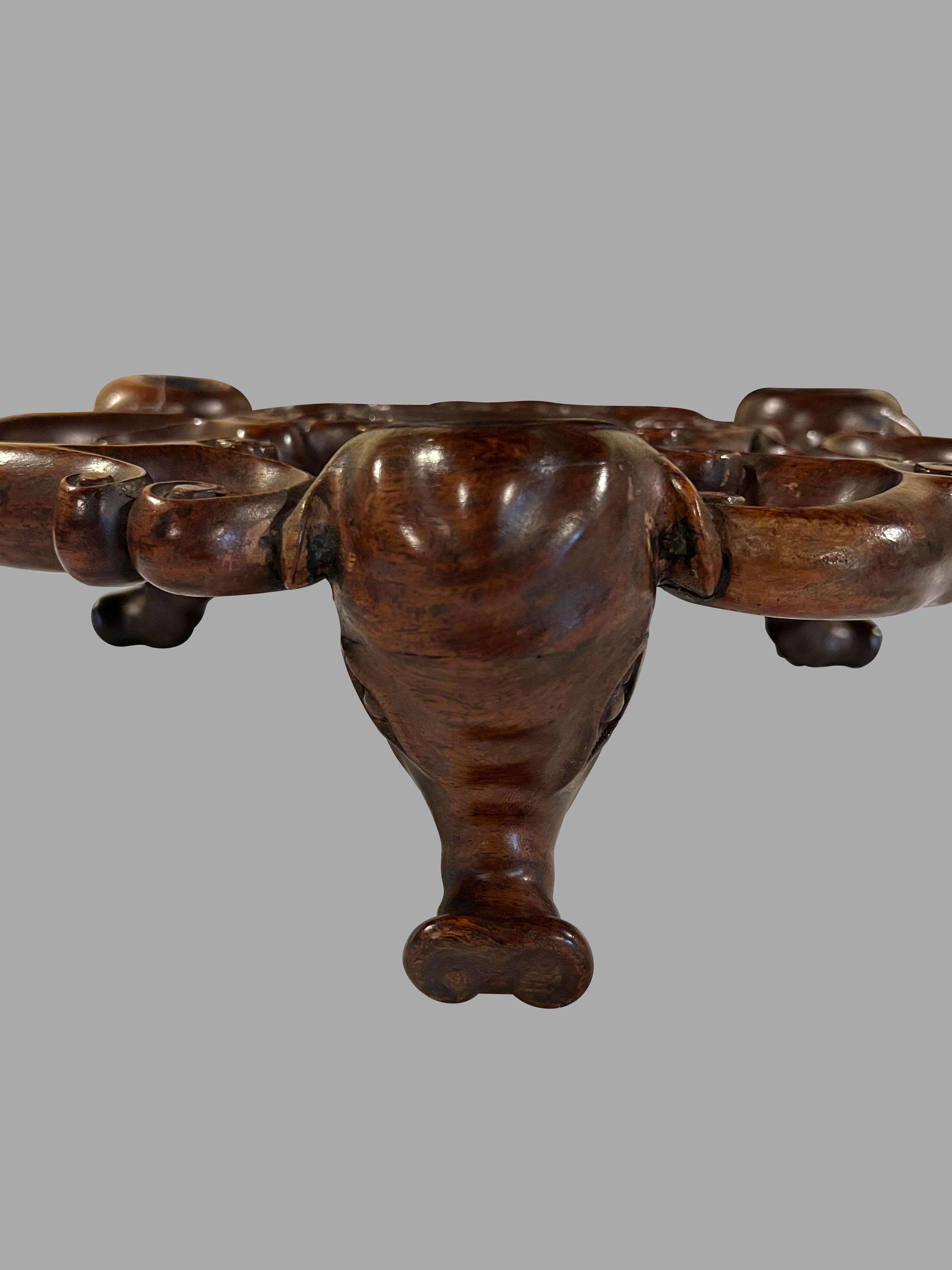 Grande ciotola antica cinese in cloisonne su supporto in legno massiccio personalizzato in vendita 5