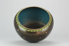 Large Antique Chinese Cloisonne Incense Burner Bronze Marked, 19th Century