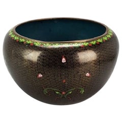 Großer antiker chinesischer Cloisonné- Weihrauchbrenner aus Bronze, markiert, 19. Jahrhundert