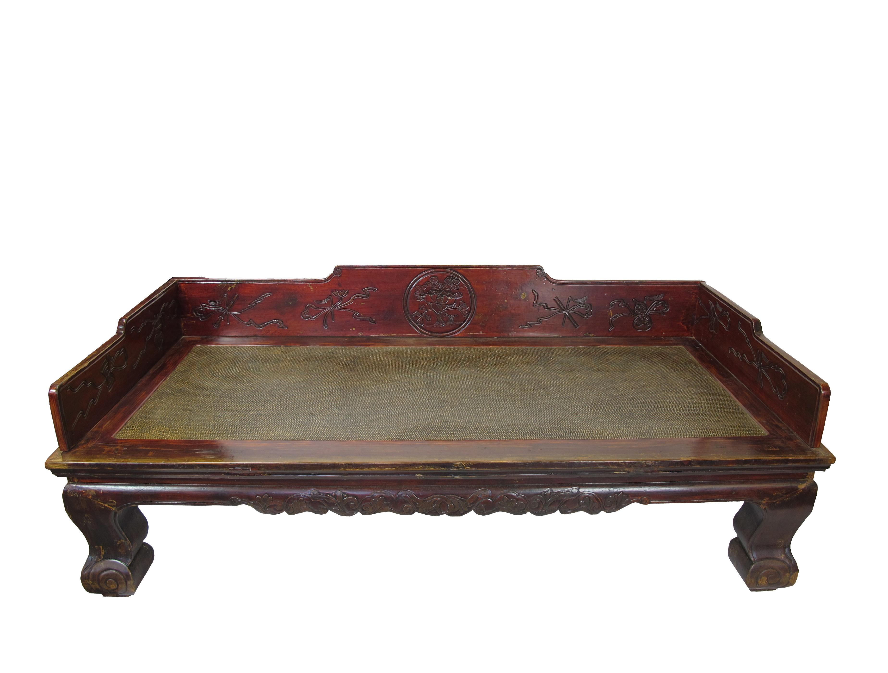 Chinese Export Large Antique Chinese Daybed For Sale