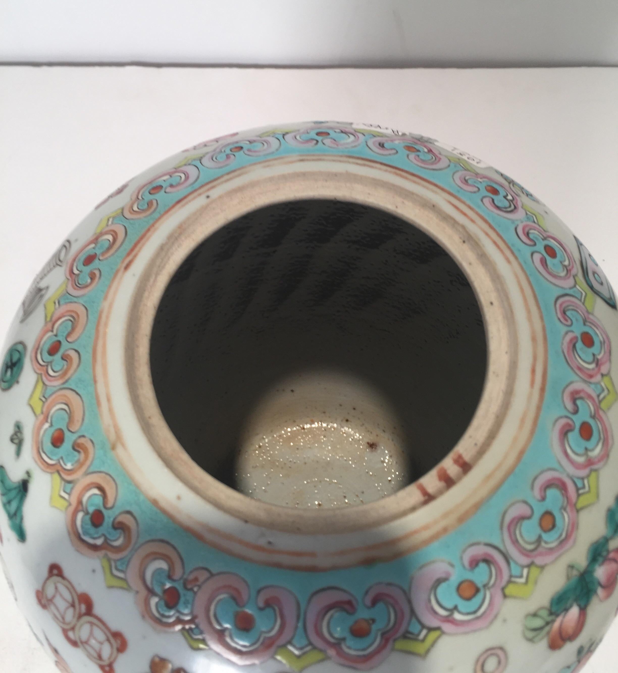 Large Antique Chinese Export Porcelain Ginger Jar 3