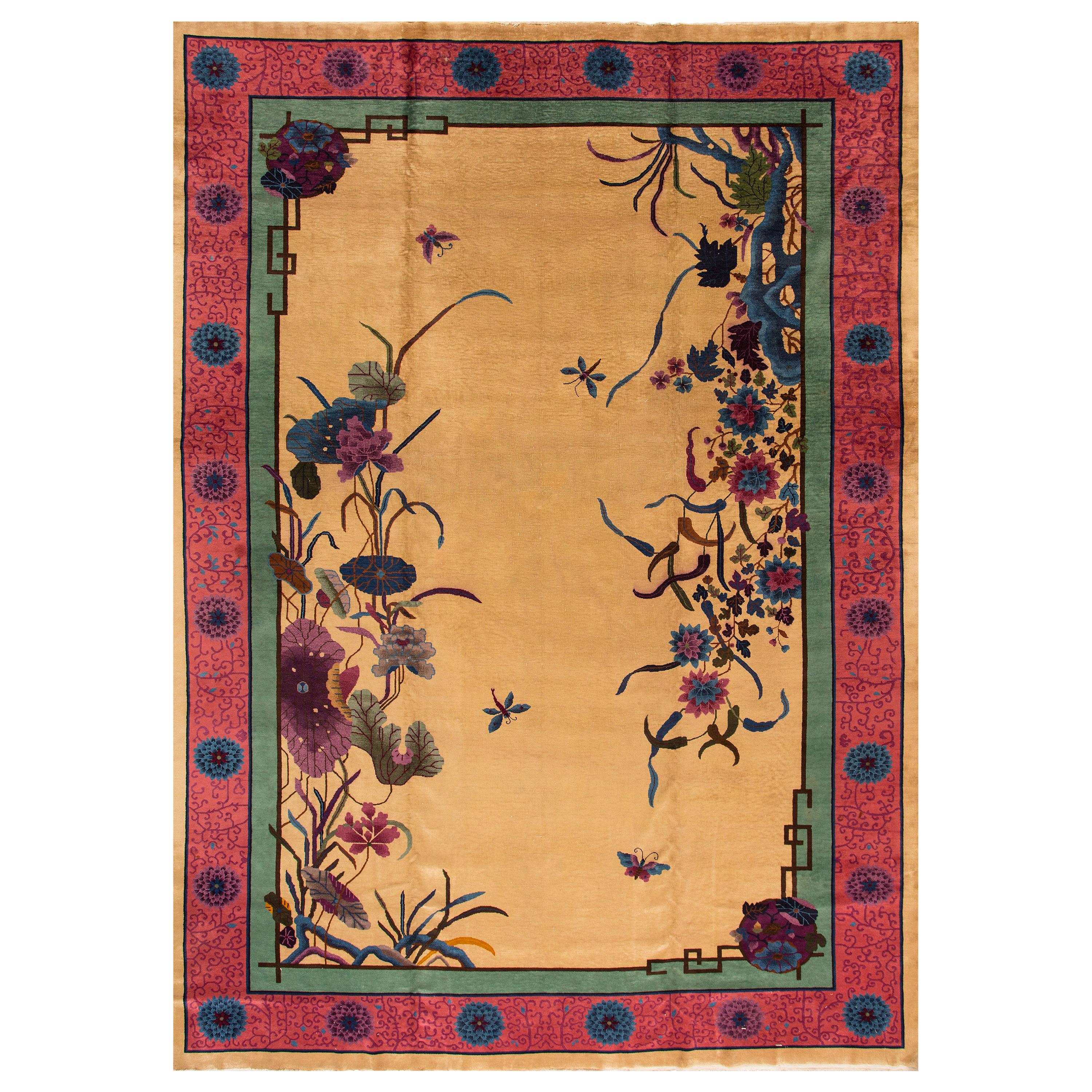 Large Antique Chinese Rug at 1stDibs