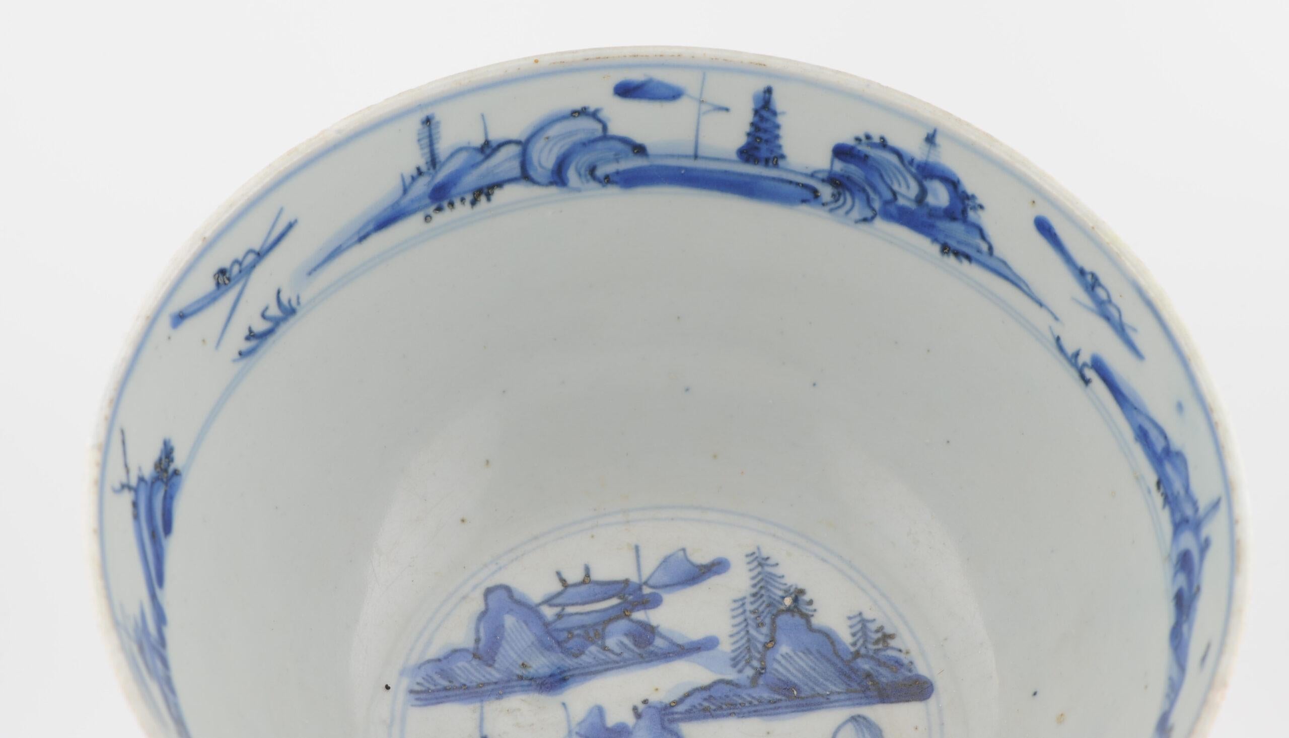 Large Antique Chinese Porcelain Jiajing - Wanli period 1560-1600 Bowl with La 4