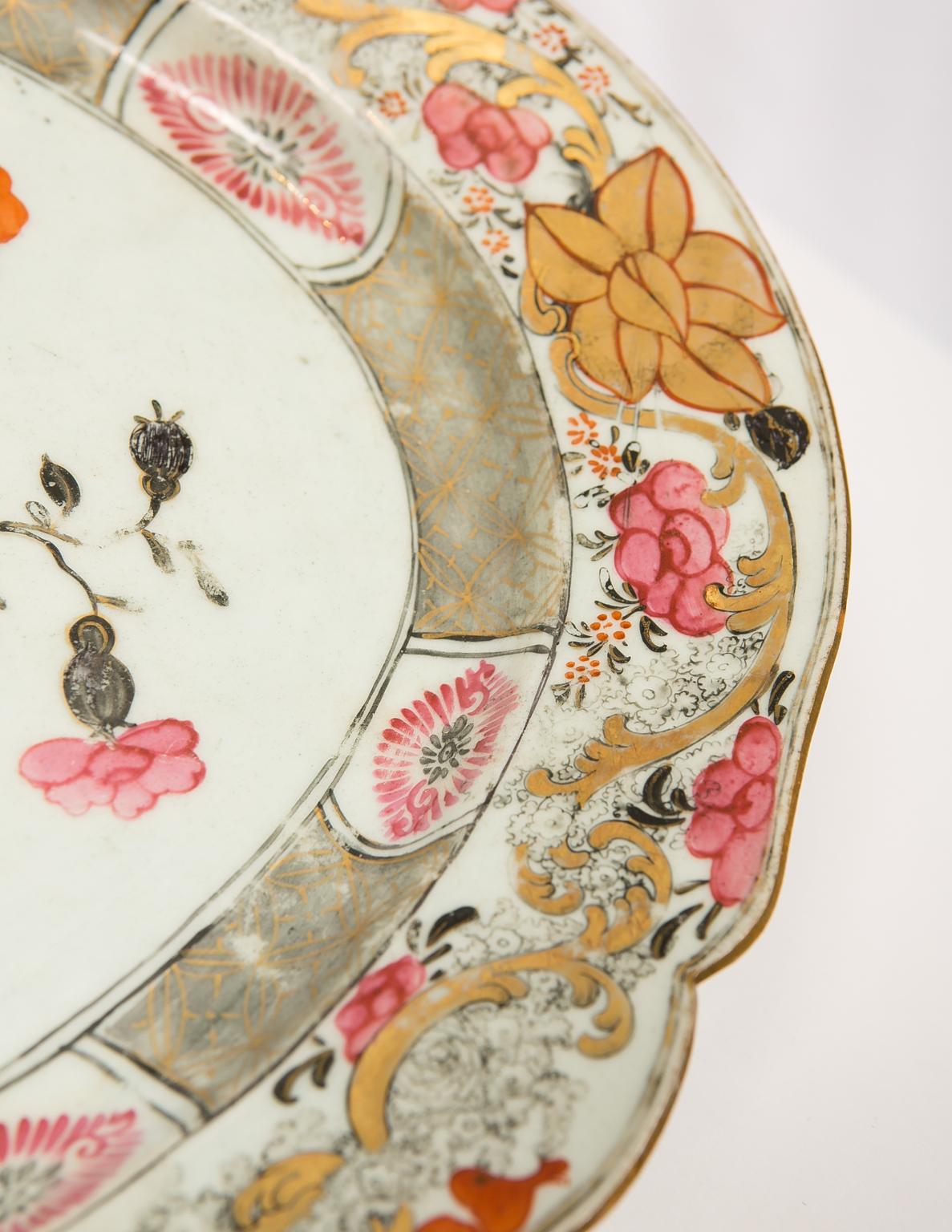 Large Antique Chinese Porcelain Platter Qing Dynasty,  Mid 19th Century 2