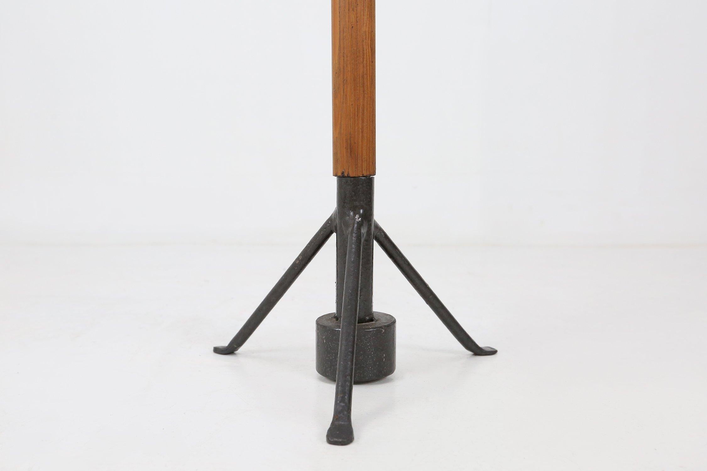 Romantico Grande portacandele antico in legno e metallo, Francia, ca. 1900 in vendita