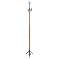 Gran candelabro antiguo de iglesia en madera y metal, Francia ca. 1900