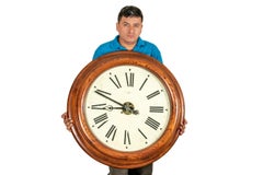 Large Antique Circular Wall Clock Trade Mark "S"