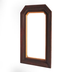 Large Antique Classical American Empire Flame Mahogany Mirror C1840