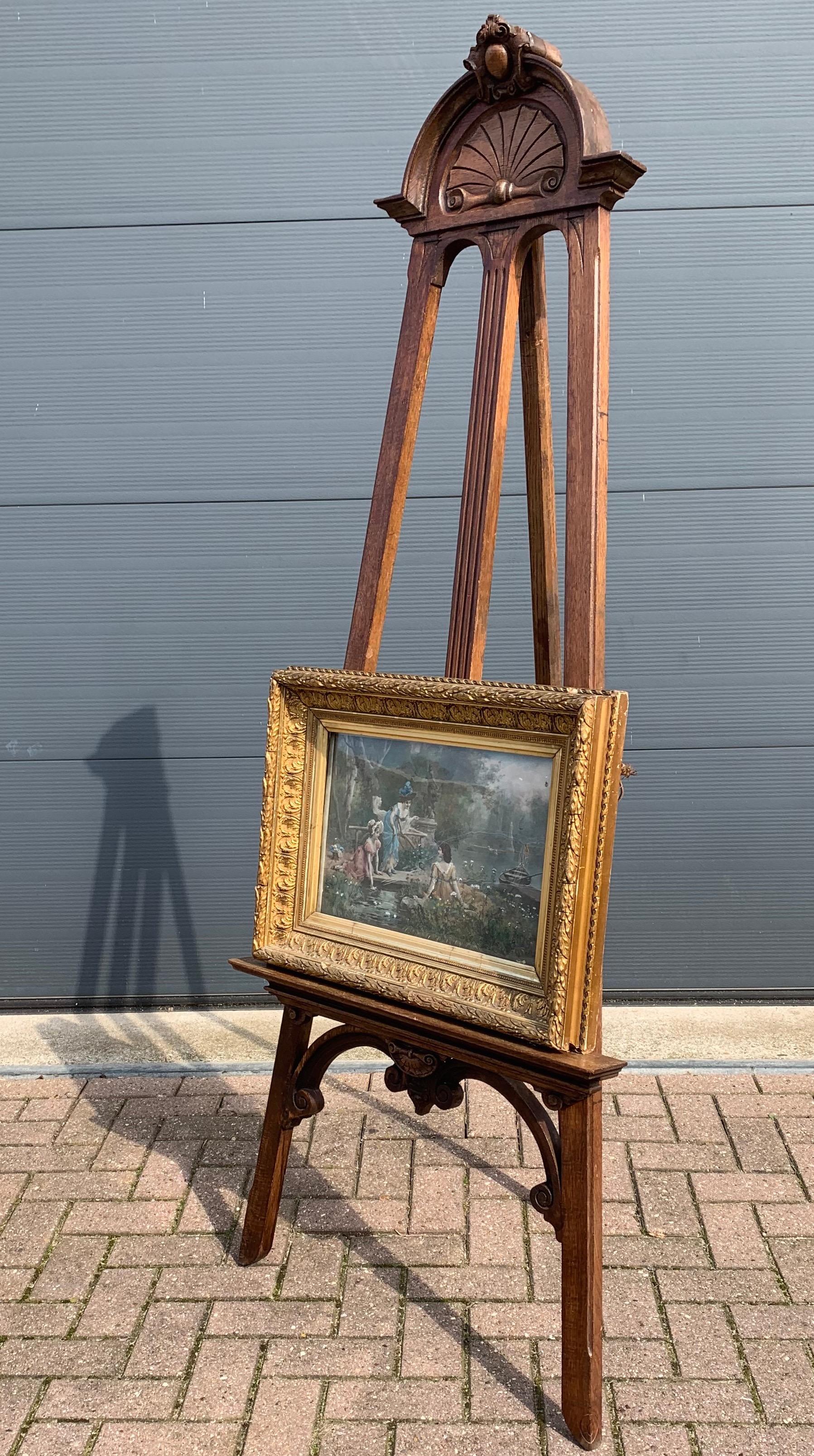 Large Antique Classical Style Studio or Gallery Easel / Painting Display Stand 1