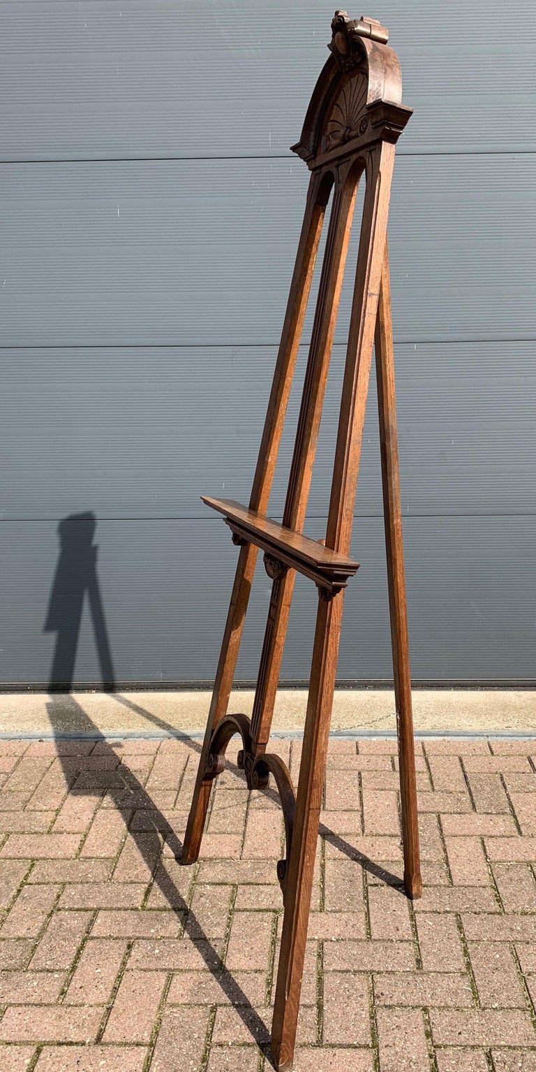 Large Antique Classical Style Studio or Gallery Easel / Painting Display Stand at 1stDibs