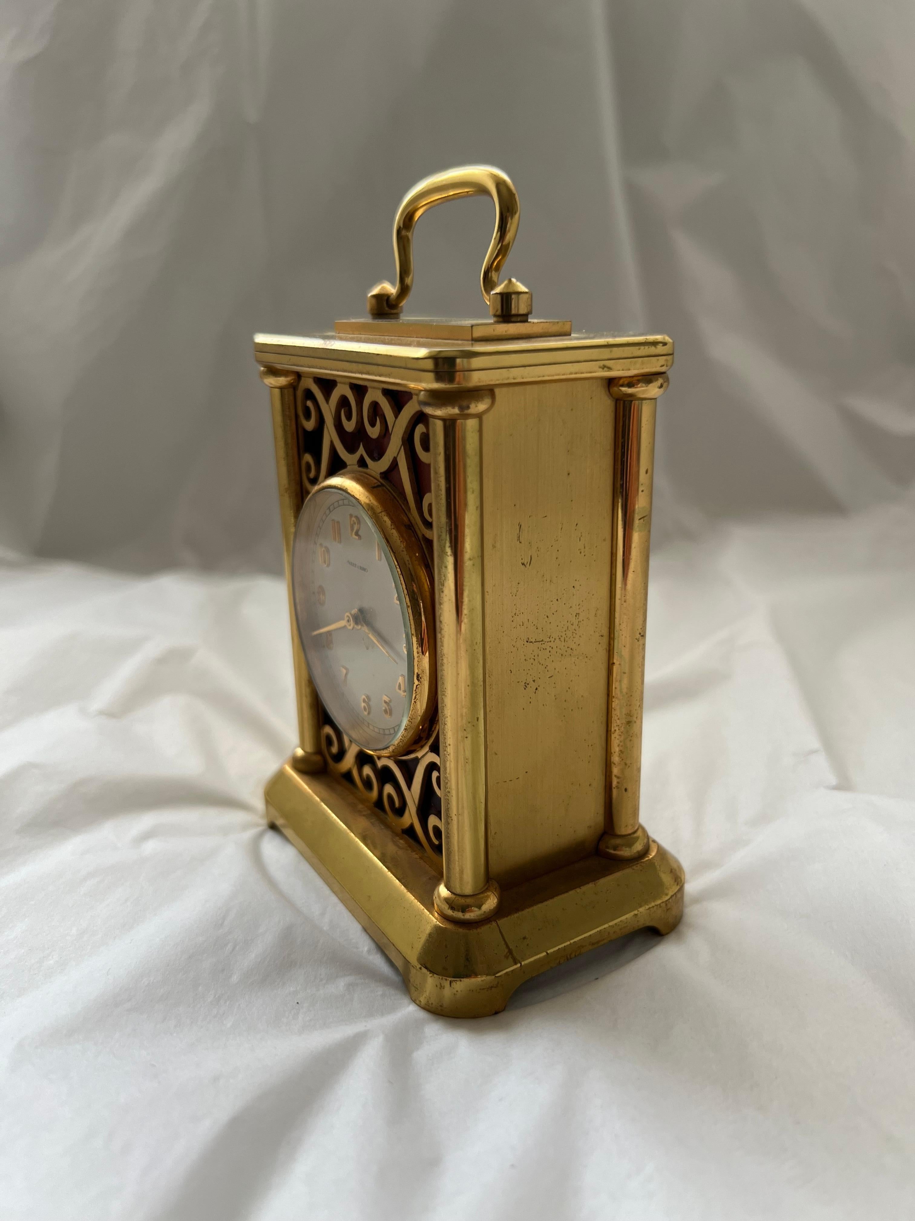 Grande Horloge Ancienne Finition Or Argenterie Galt Décoration Vintage Estate en vente 2