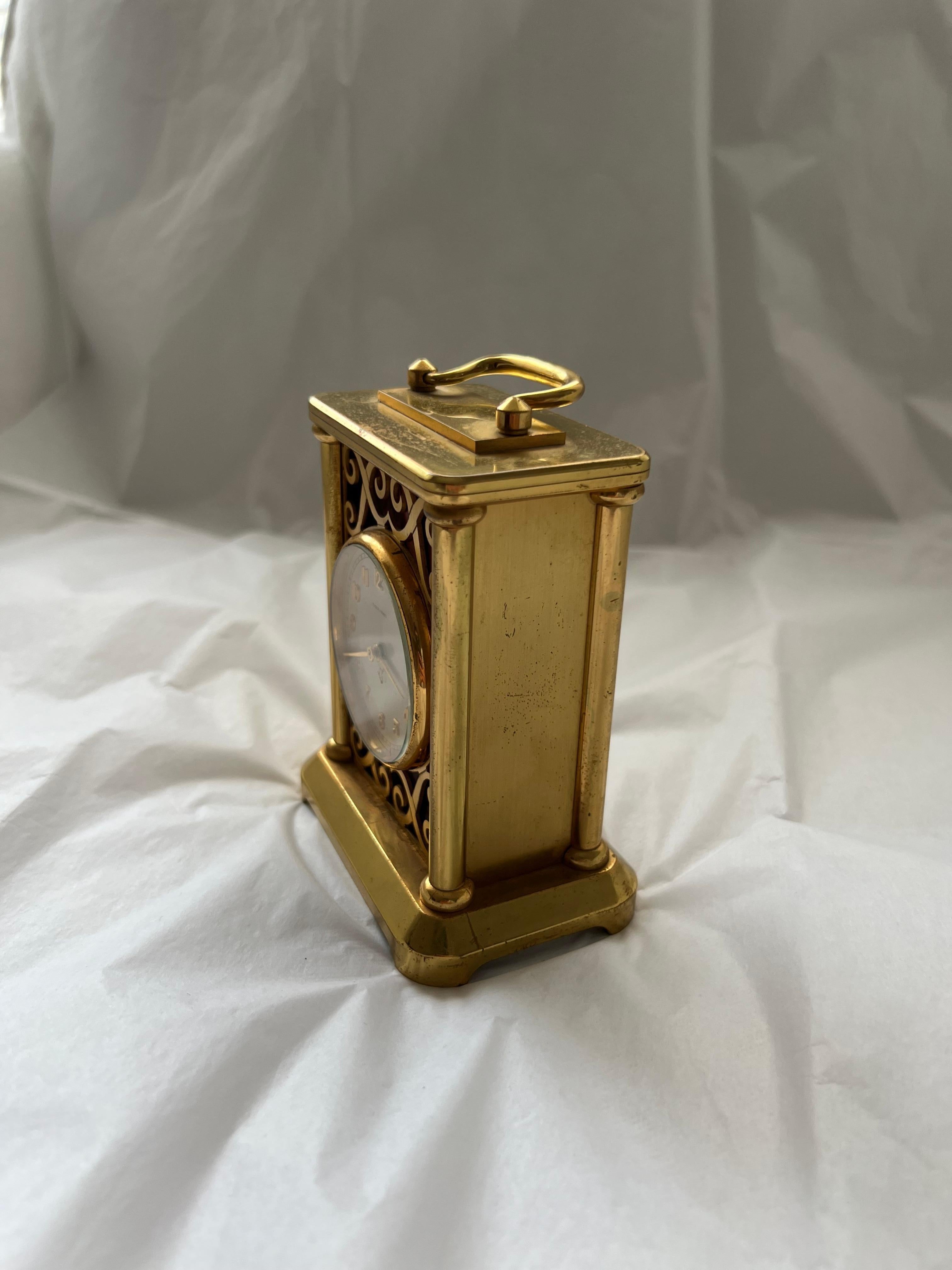 Grande Horloge Ancienne Finition Or Argenterie Galt Décoration Vintage Estate en vente 3