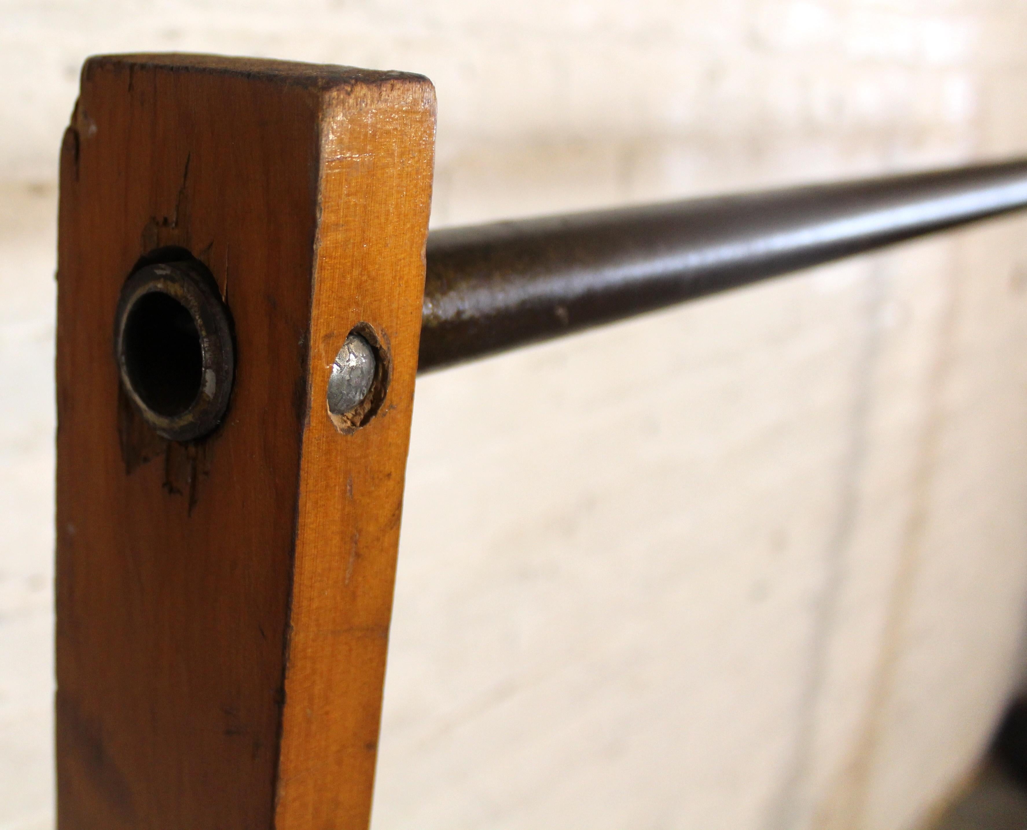Acier Grand porte-manteau ancien en Oak en vente