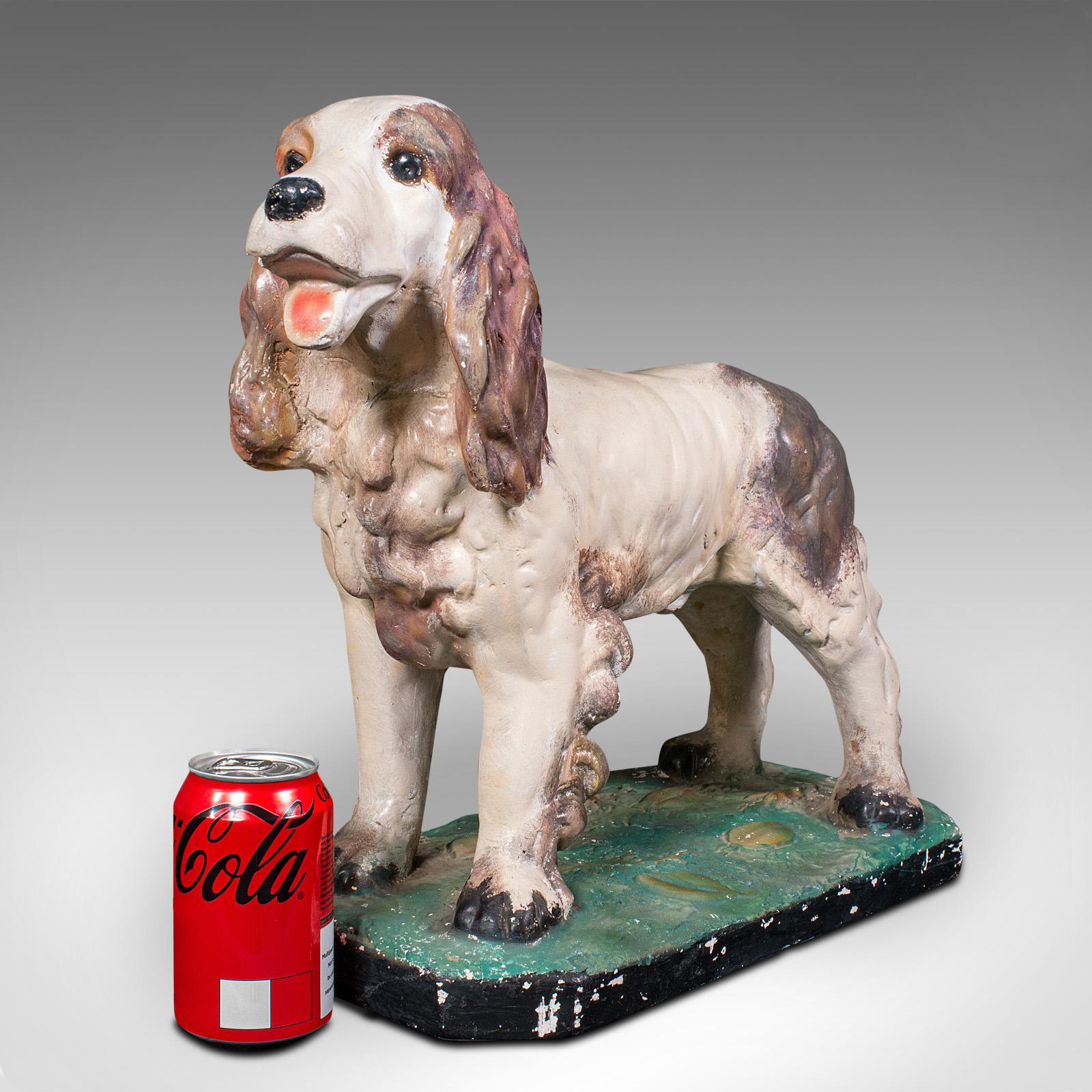 Große antike Cocker Spaniel-Figur, englisch, Gips, Hundestatue, Edwardian im Angebot 7