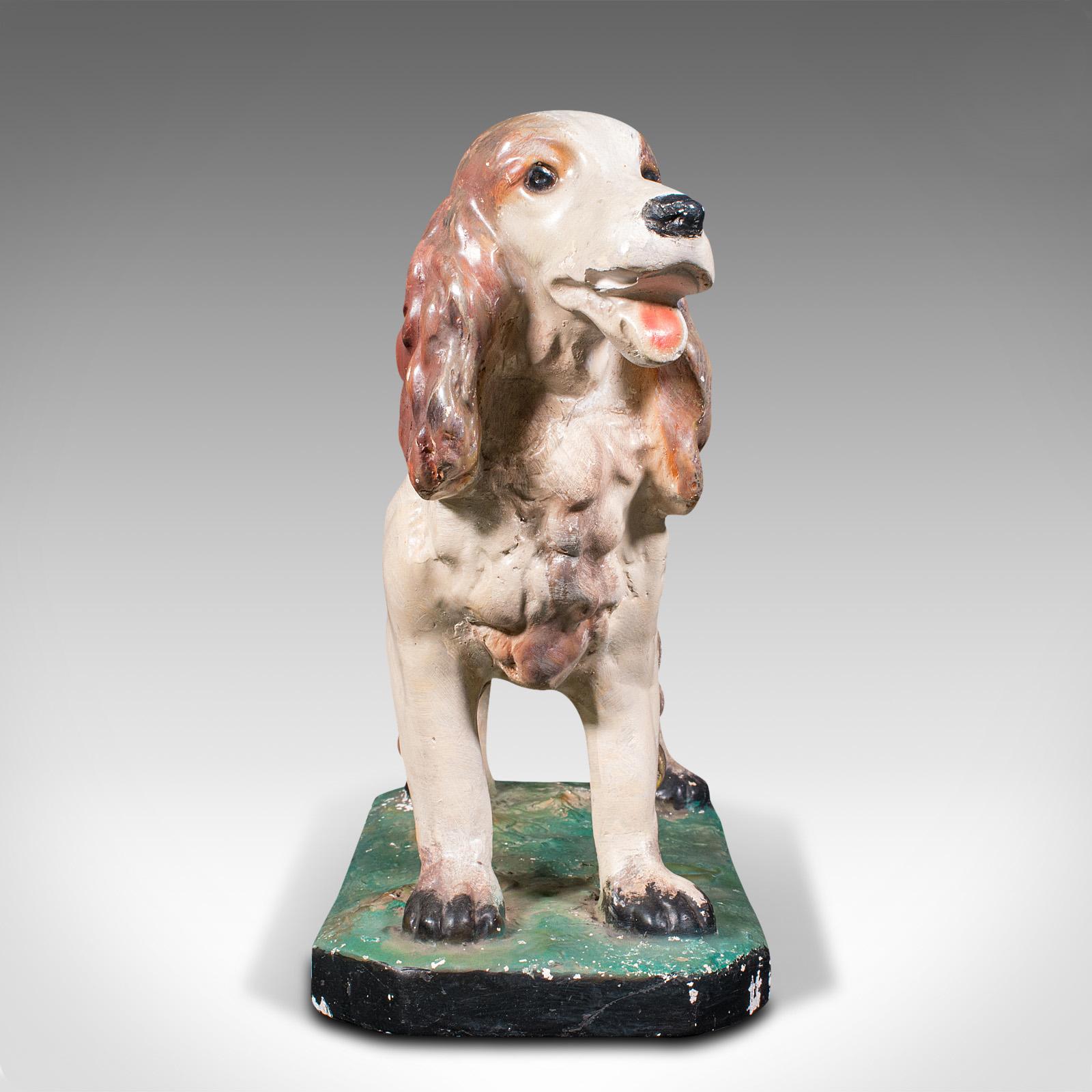 Große antike Cocker Spaniel-Figur, englisch, Gips, Hundestatue, Edwardian im Zustand „Gut“ im Angebot in Hele, Devon, GB