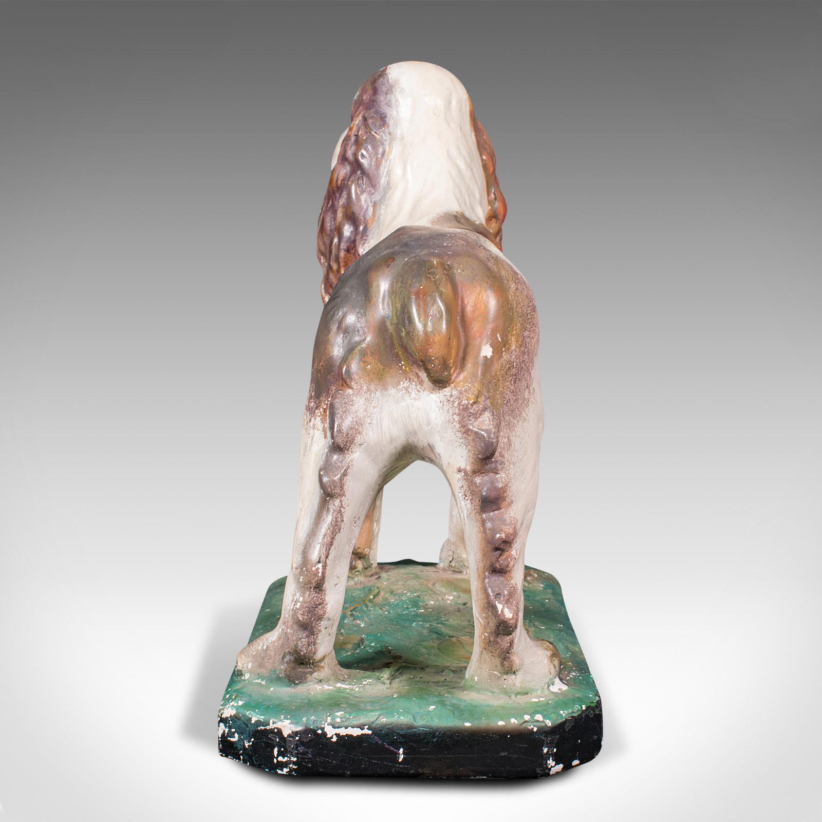 Große antike Cocker Spaniel-Figur, englisch, Gips, Hundestatue, Edwardian (20. Jahrhundert) im Angebot