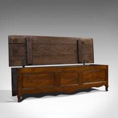 Large Antique Coffer, French, Chestnut, Window Seat, Linen Chest, Georgian, 1800