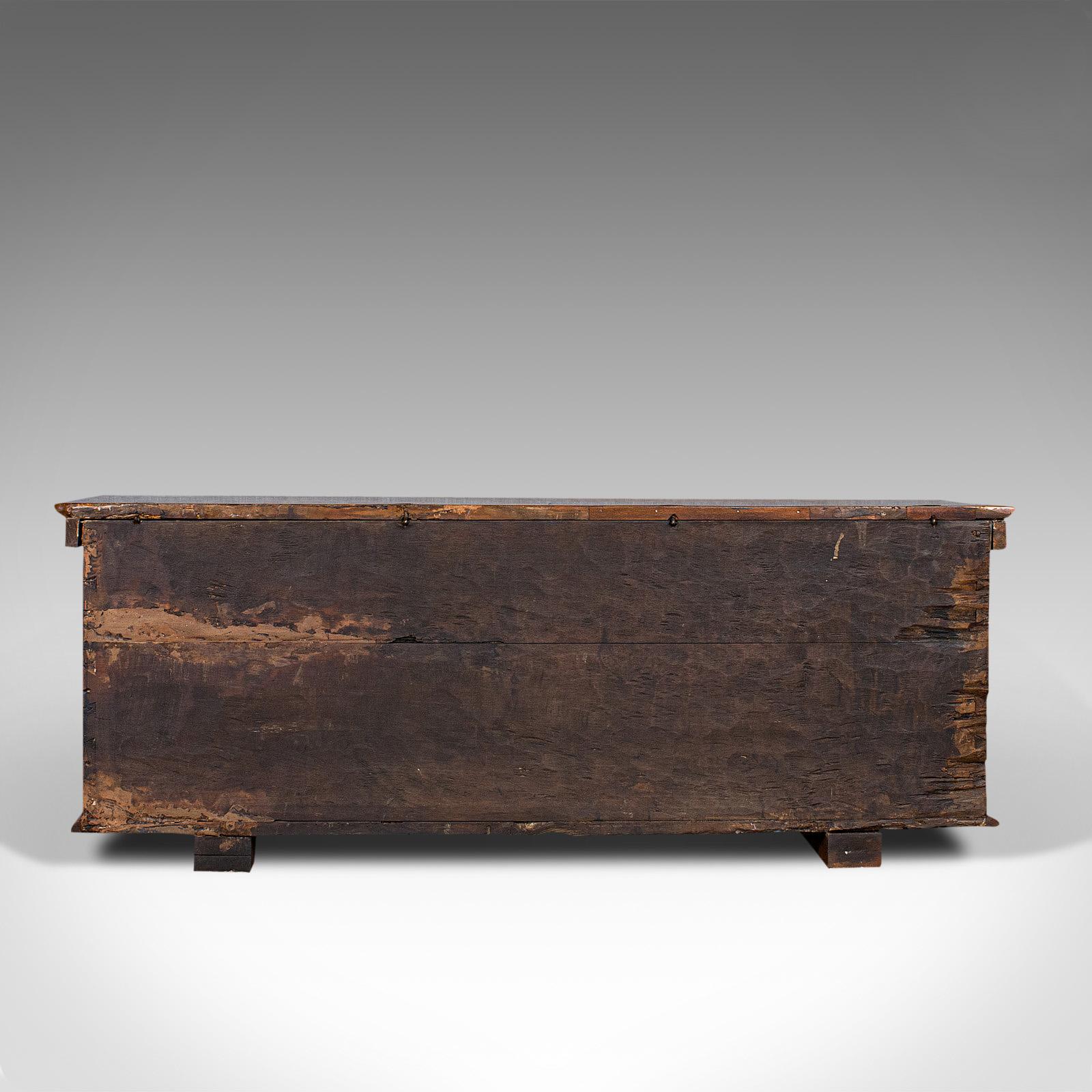 Large Antique Coffer, Italian, Walnut, Sword Chest, Linen Trunk, 18th Century 4