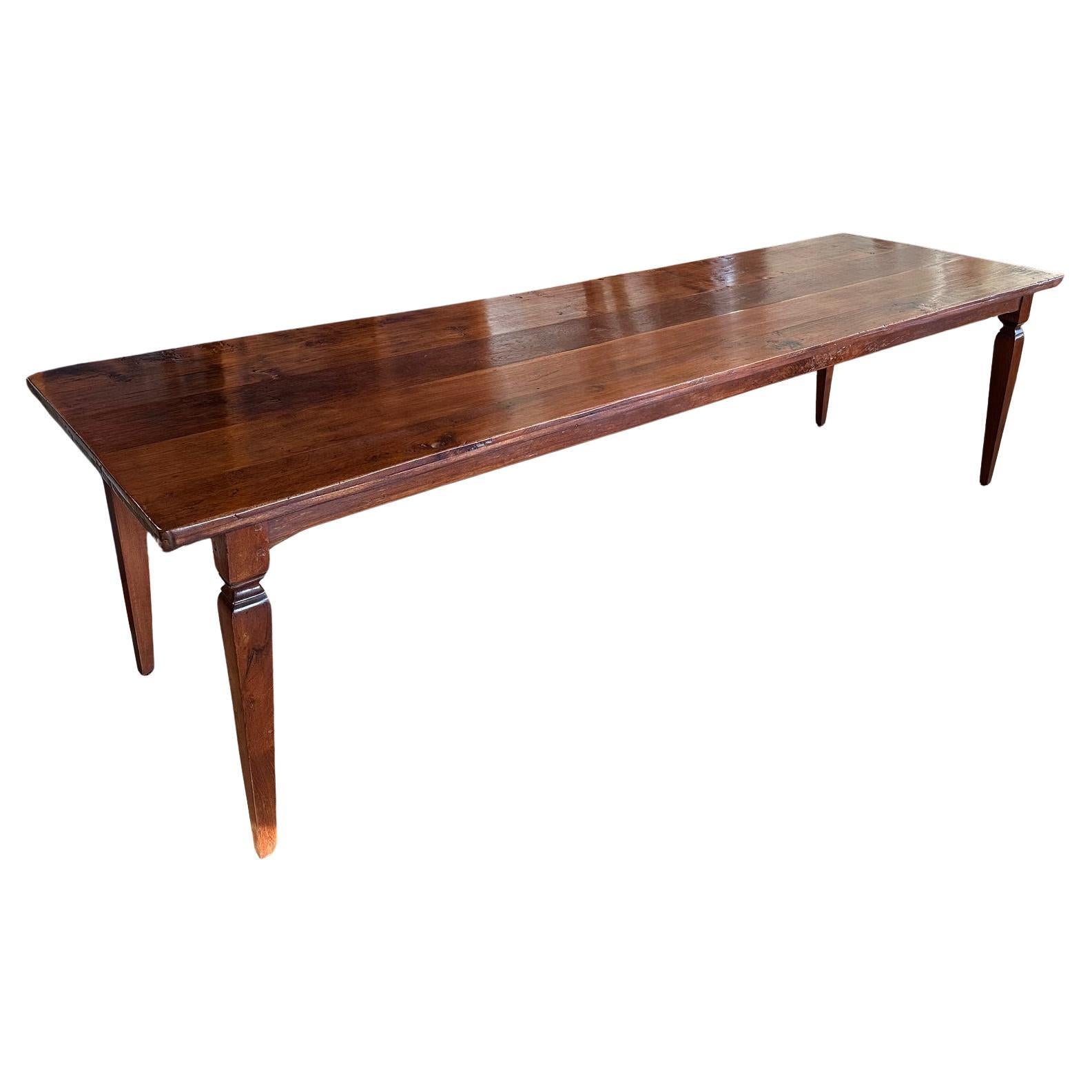 Large antique colonial farmhouse table For Sale