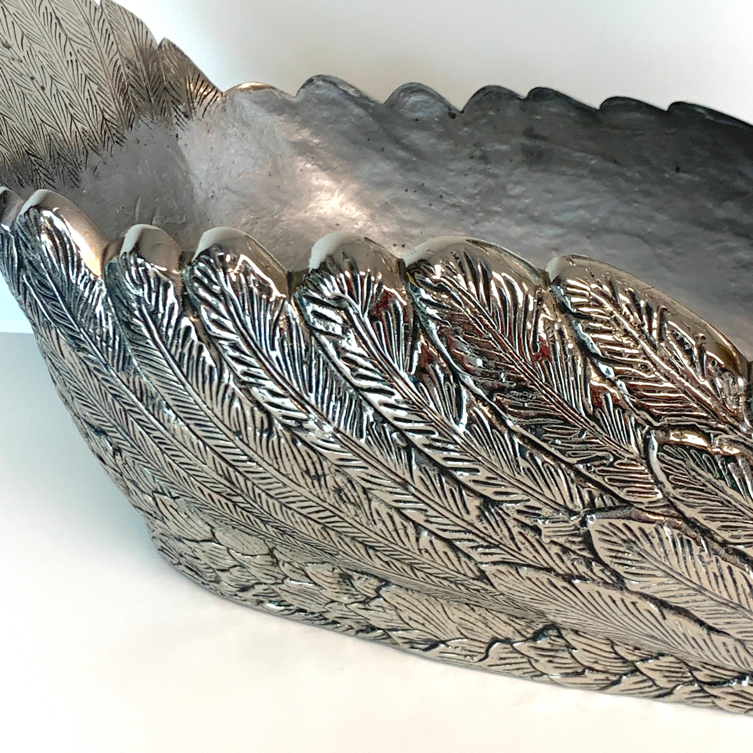 Large Antique Continental Silver Plated Swan Centerpiece, Style of Buccellati 3