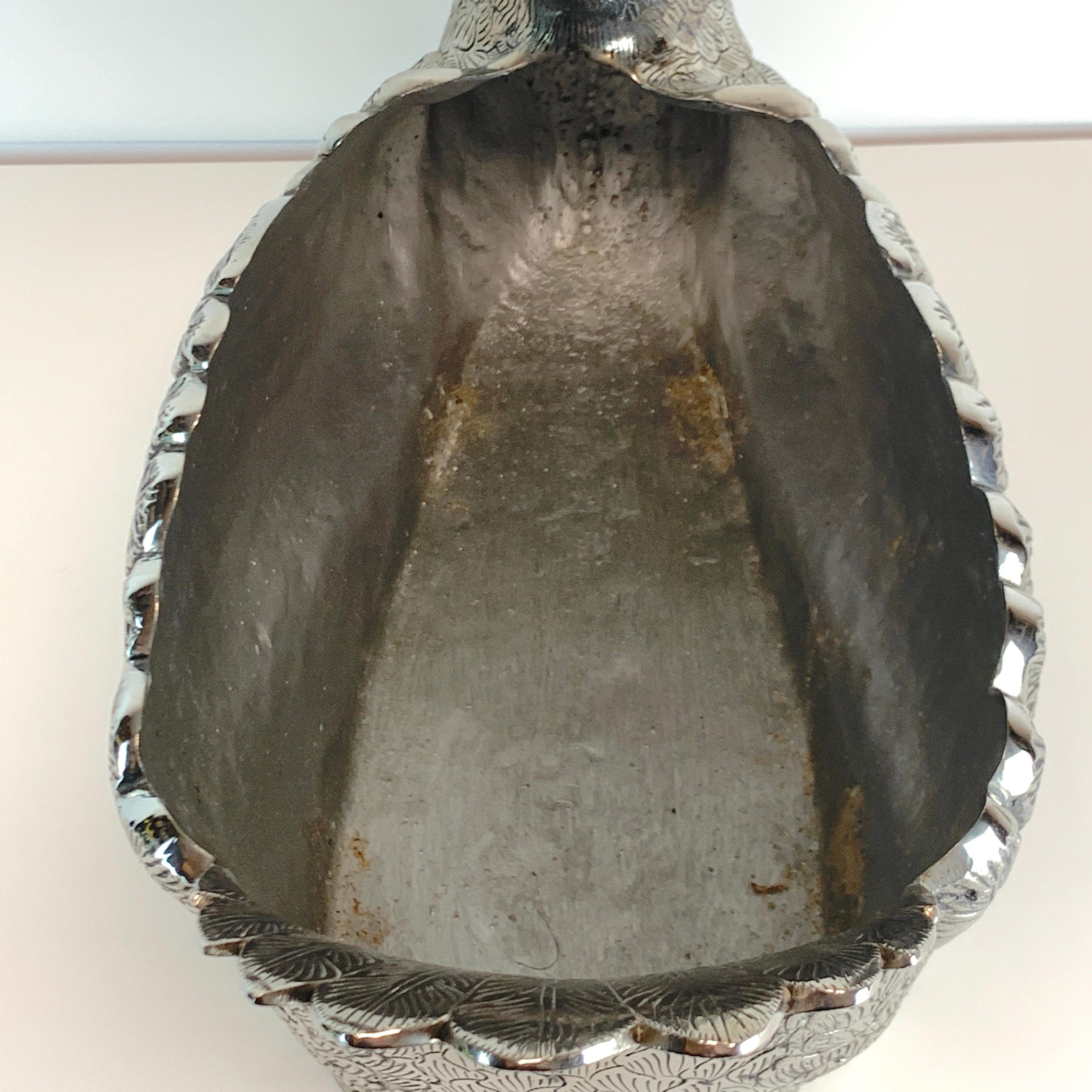 Large Antique Continental Silver Plated Swan Centerpiece, Style of Buccellati 7