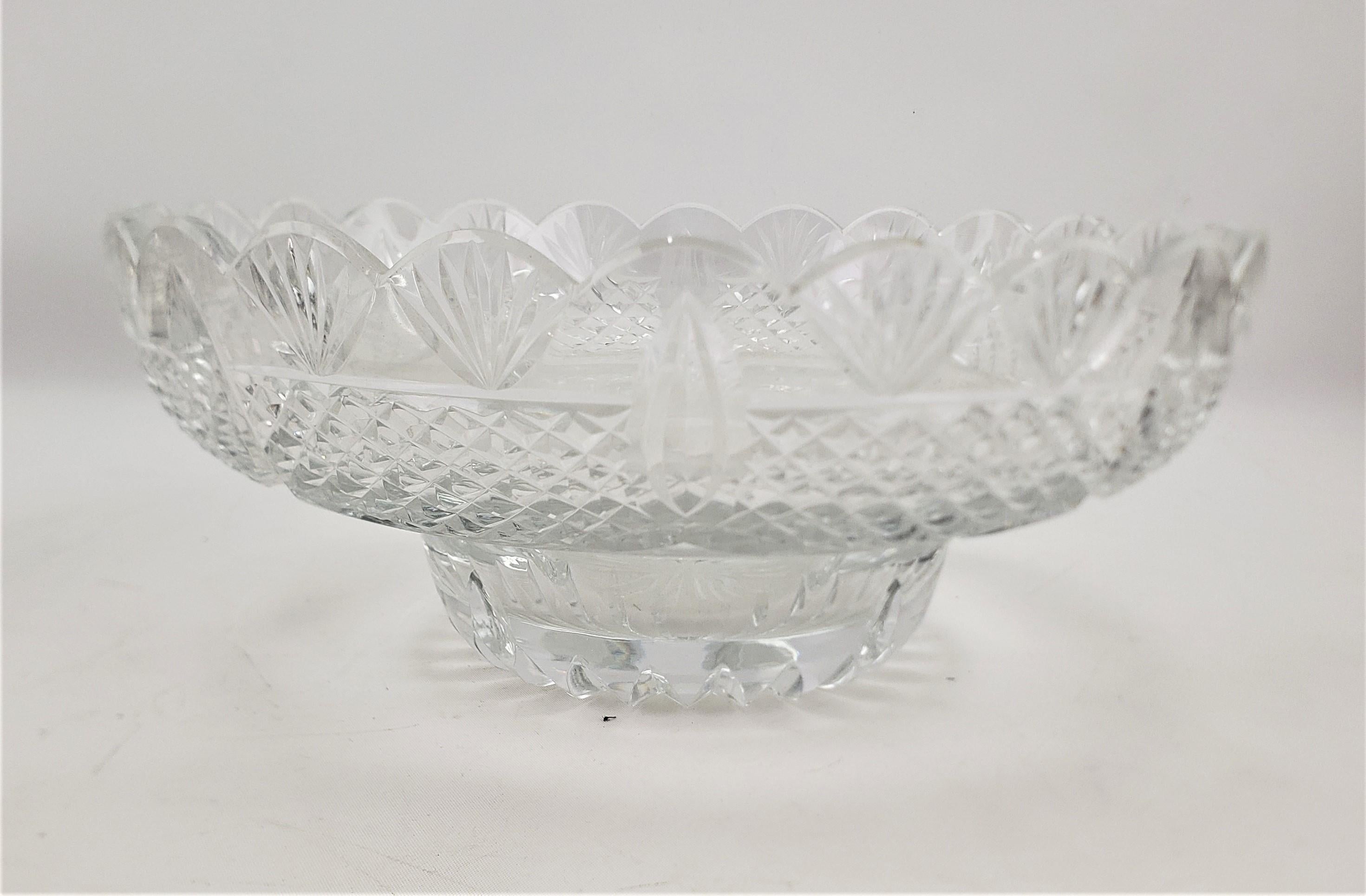 Large Antique Convertible Four Arm Silver Plate & Cut Crystal Bowls Centerpiece For Sale 6