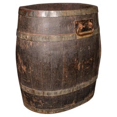 Gran Soporte Antiguo de Barril Tostado, Victoriano Temprano, Roble, Paraguas, 1850