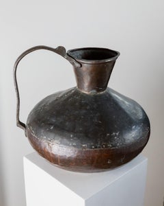 Large Antique Copper and Bronze Jug Italy, circa 1700
