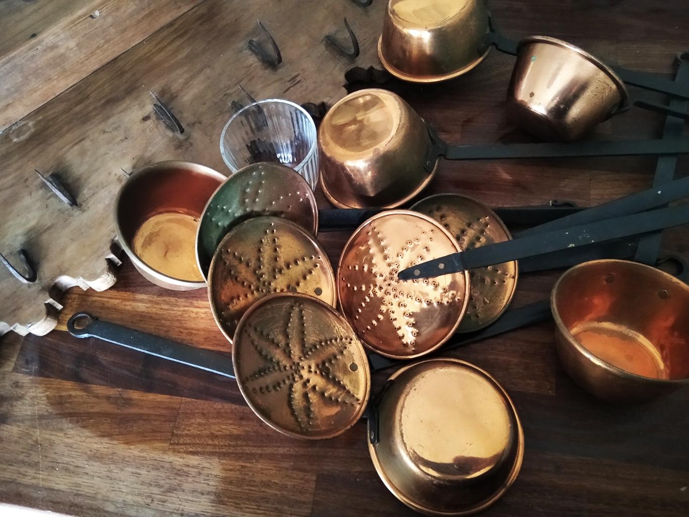 copper kitchen utensil holder