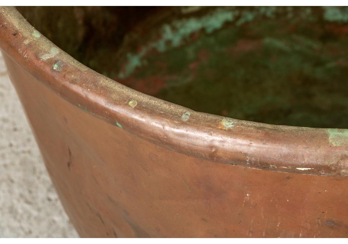 Large Antique Copper Cauldron For Sale 3
