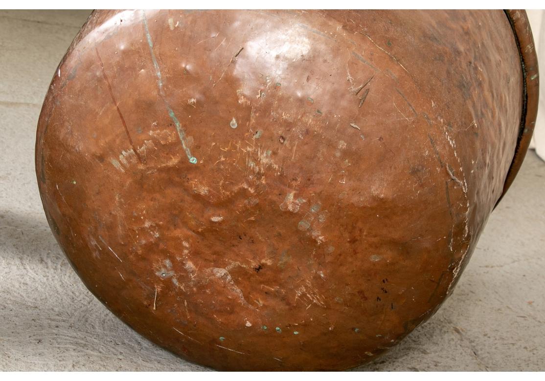 19th Century Large Antique Copper Cauldron For Sale