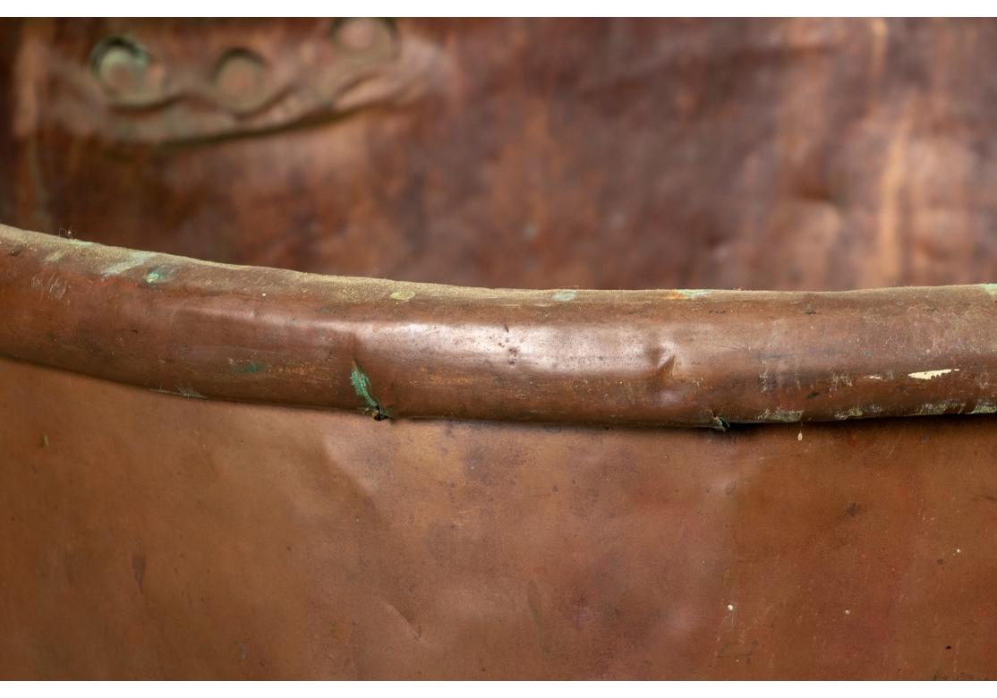 Large Antique Copper Cauldron For Sale 1