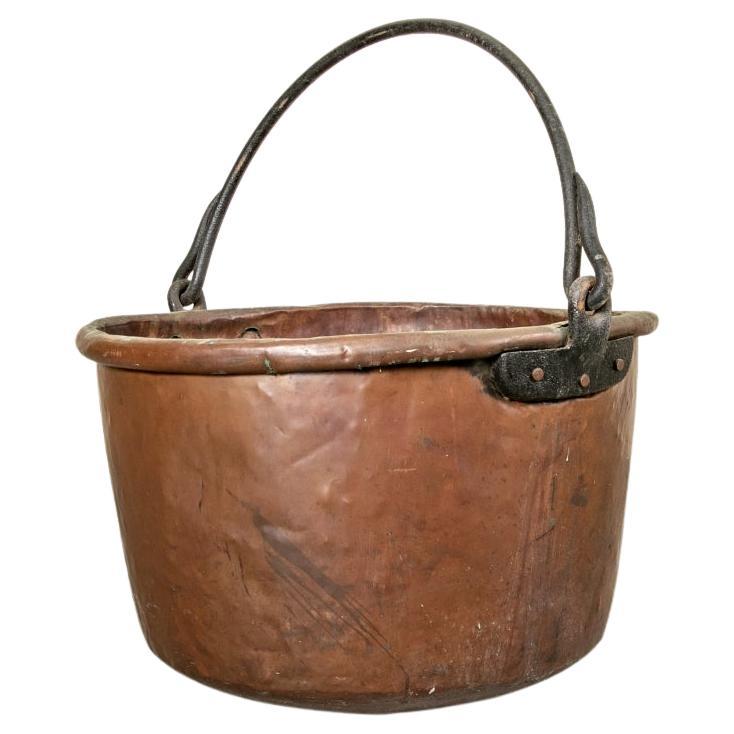 Large Antique Copper Cauldron For Sale