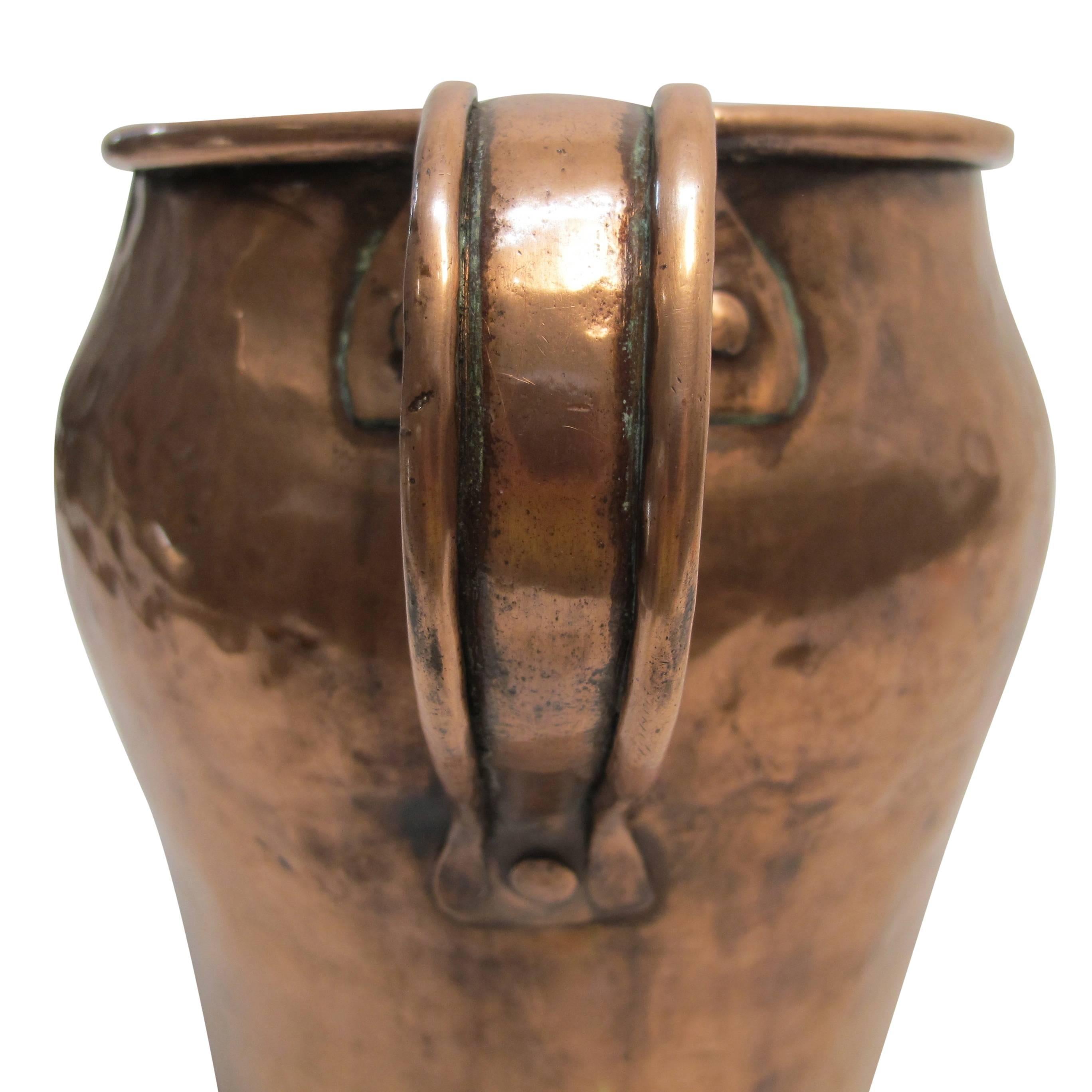 Large Antique Copper Jug, Continental 18th Century In Excellent Condition In San Francisco, CA