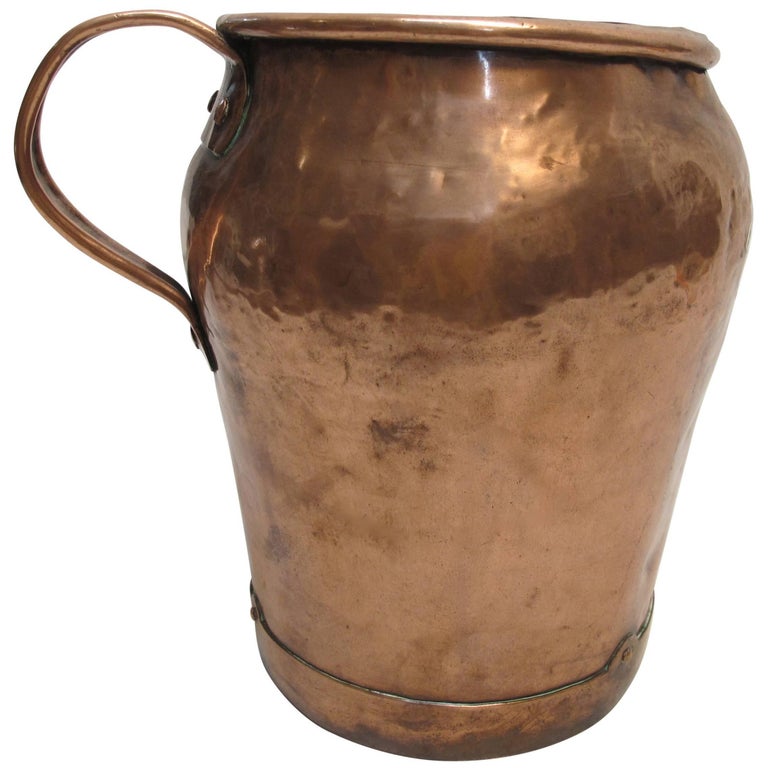 Large Antique Copper Jug, Continental 18th Century For Sale